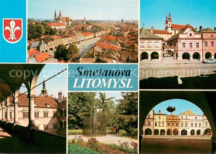 Litomysl Celkovy pohled Piaristickym kostelem Arkady zamku Ruzovy poloucek Cast