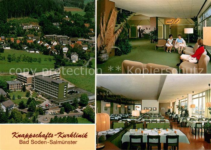 Bad Soden-Salmuenster Knappschafts Kurklinik Fliegeraufnahme Foyer Speisesaal