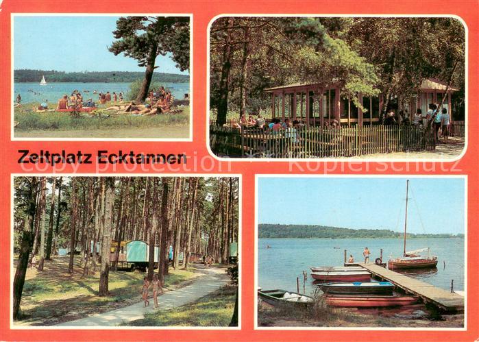 Waren Mueritz Zeltplatz Ecktannen Waldweg Bootssteg