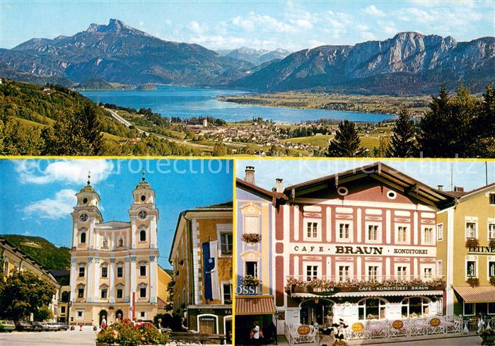 Mondsee Salzkammergut Panorama Cafe Konditorei am Marktplatz