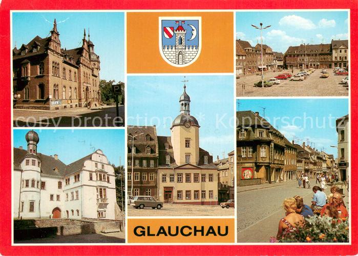 Glauchau Post Schloss Forderglauchau Rathaus Markt Dr Friedrichs-Strasse