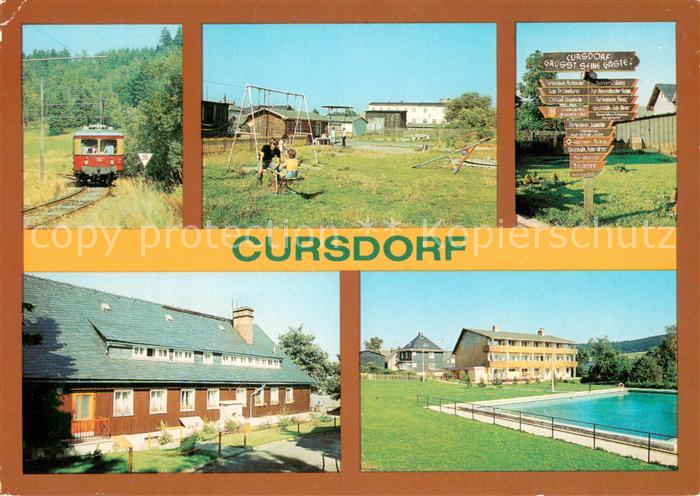 Cursdorf Bergbahn Spielplatz Wegweiser Ferienheime Freibad