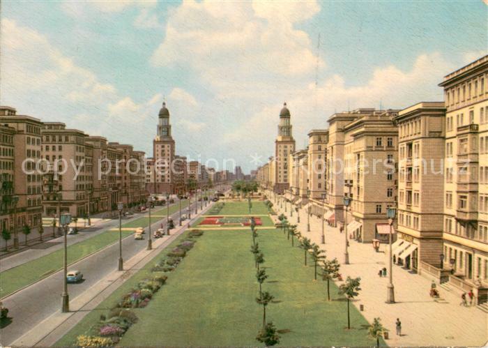 BERLIN  CITY Stalinallee Blick nach Westen