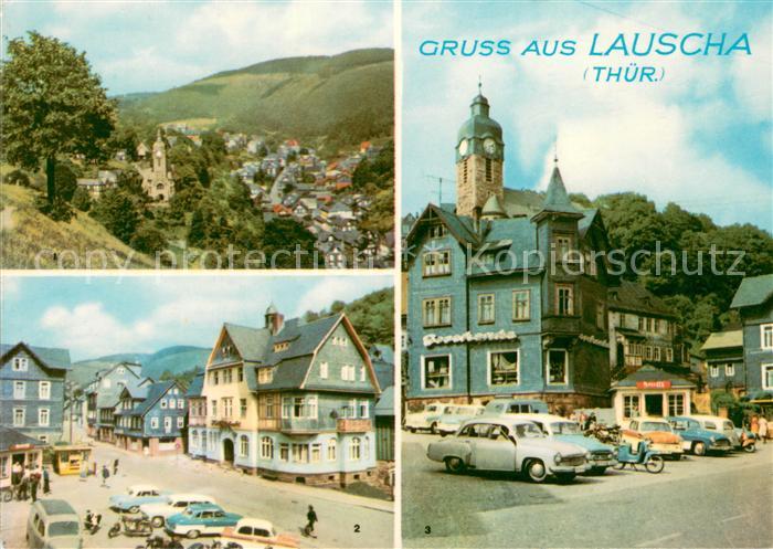 Lauscha Teilansicht Huettenplatz mit Kulturhaus