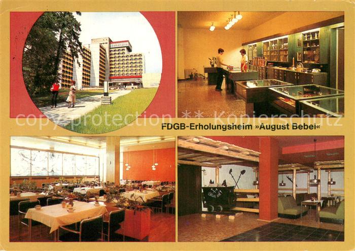 Friedrichroda FDGB Erholungsheim August Bebel Souvenir Basar Urlauberrestaurant