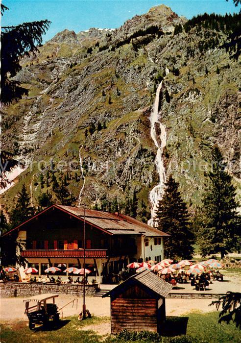 Oberstdorf Berggasthof Oytalhaus Wasserfall Allgaeuer Alpen