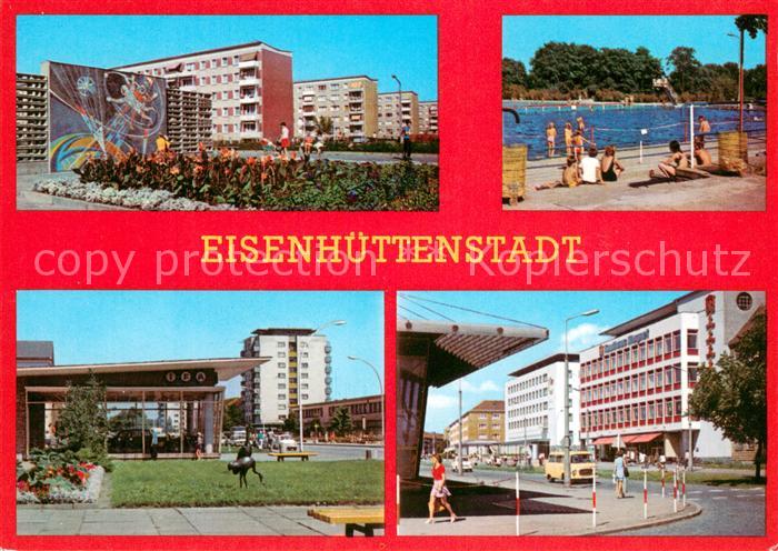 Eisenhuettenstadt 6. Wohnkomplex am Froebelring Schwimmbad Leninallee Strasse de