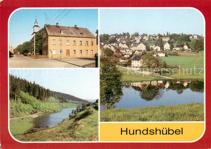 Hundshuebel Blick Richtung Kirche Landschaftspanorama Rohrbachtal Talsperre uebe