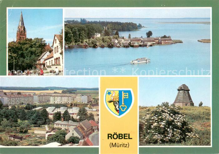 Roebel Mueritz Marienkirche Bootshaeuser Mecklenburgische Seenplatte Neubaugebie