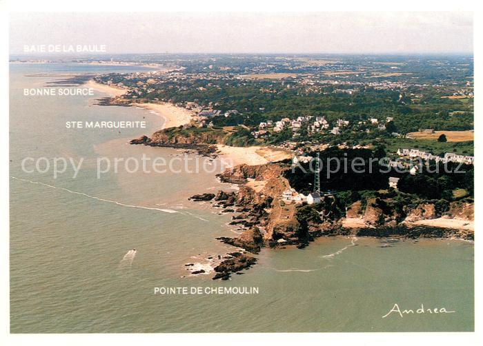 Sainte-Marguerite-de-Pornichet Vue aérienne des plages Bonne Source Pointe de Ch