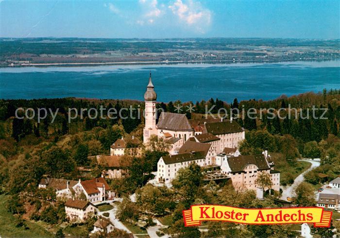 Andechs Kloster Wallfahrtsort am Ammersee Fliegeraufnahme