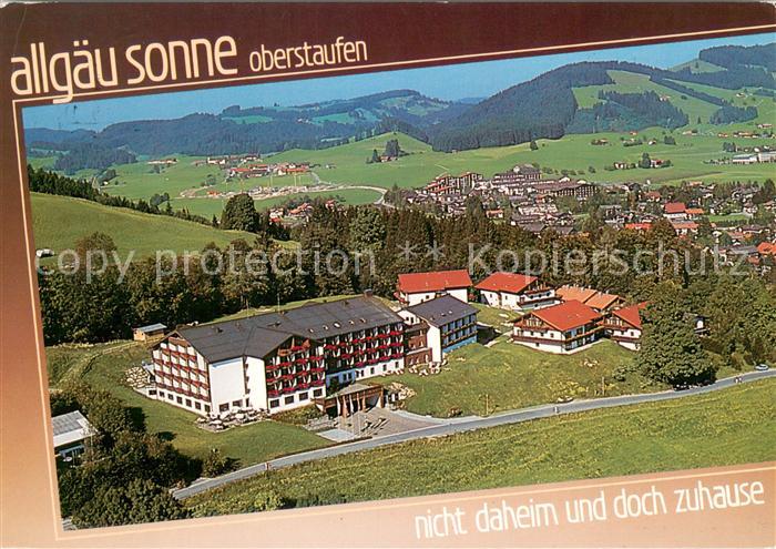 Oberstaufen Oberallgaeu Bayern Hotel und Ferienappartements Fliegeraufnahme