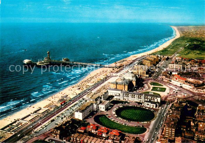 Scheveningen Boulevard en Zee luchtopname