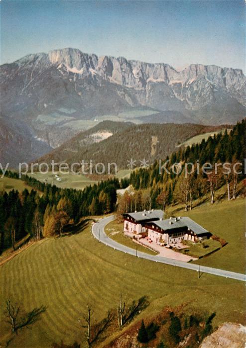 Oberau Berchtesgaden Berggasthof Heissbaeck Rossfeldstrasse Alpen Fliegeraufnahm