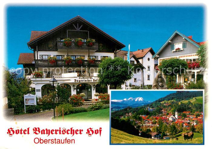 Oberstaufen Oberallgaeu Bayern Hotel Bayerischer Hof Gesamtansicht mit Alpenpan