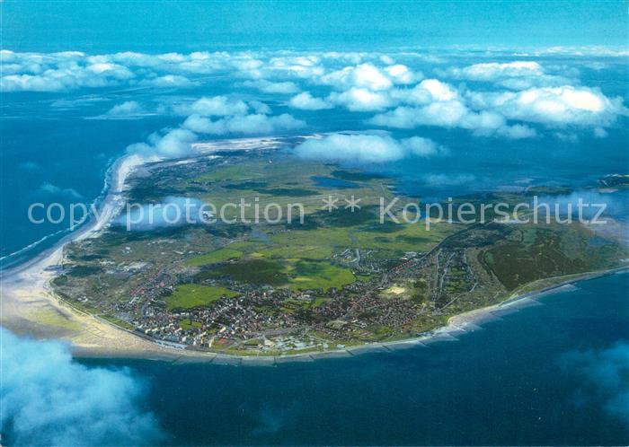 BORKUM Nordseebad Niedersachsen Nordseeinsel Fliegeraufnahme