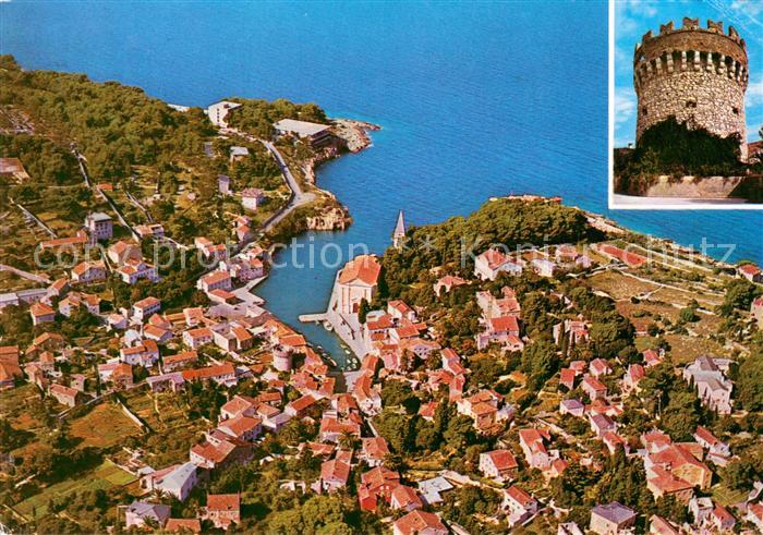 Veli Losinj Kroatien Kuestenort Fliegeraufnahme