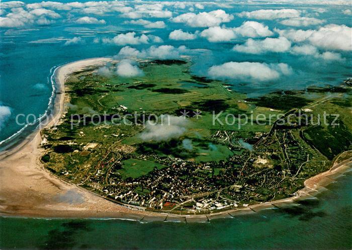 BORKUM Nordseebad Niedersachsen Nordseeinsel Fliegeraufnahme