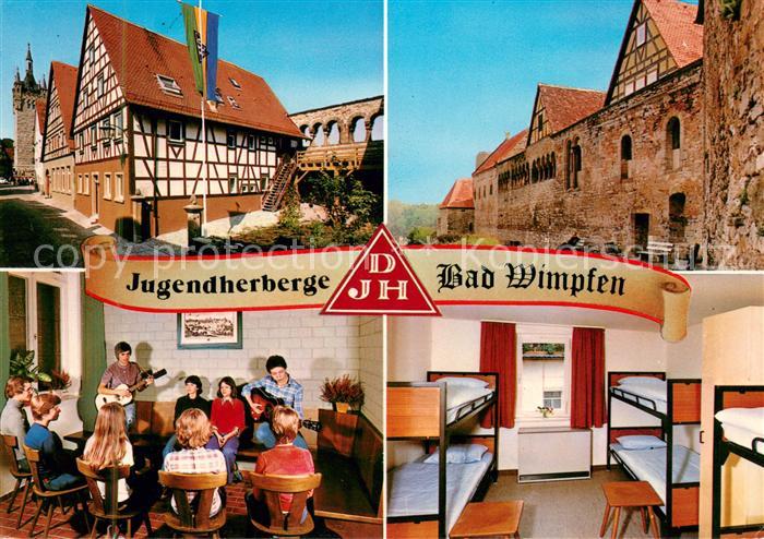 Bad Wimpfen Jugendherberge Aufenthaltsraum Musikgruppe Schlafraum Stadtmauer Fac