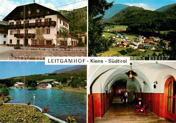 Kiens Suedtirol Pension Leitgamhof Badesee Landschaftspanorama