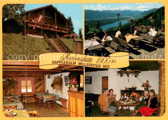 Millstatt Millstaettersee Abros Huette Sappleralm Millstaettersee Fernsicht Alpe