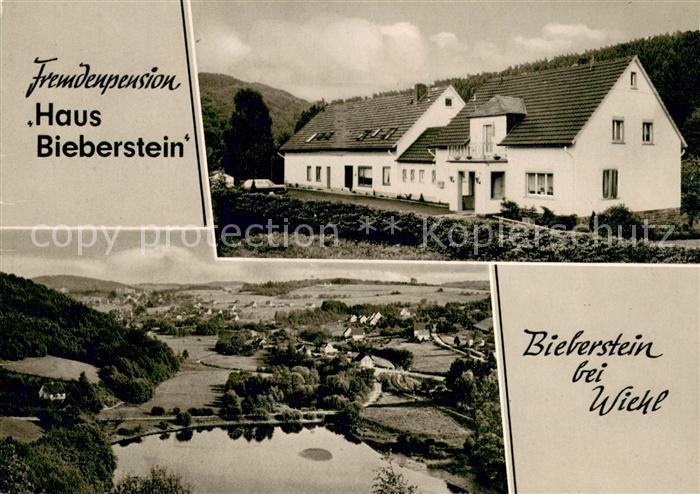 Wiehl Oberbergischer Kreis Fremdenpension Haus Biberstein Fliegeraufnahme