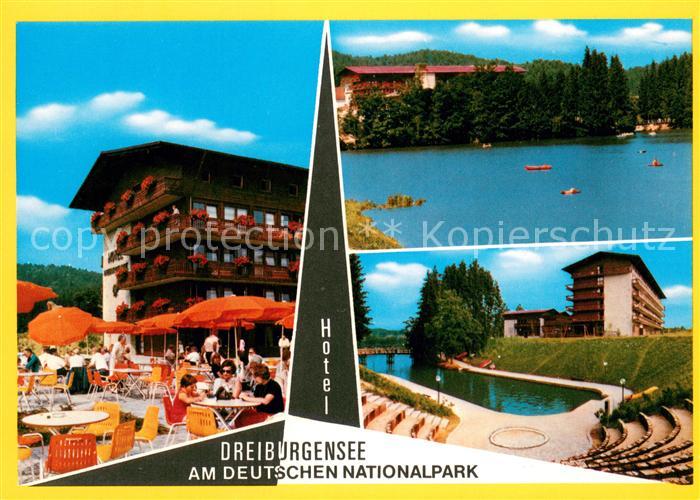 Tittling Ferienhotel Dreiburgensee Terrasse Seepartie