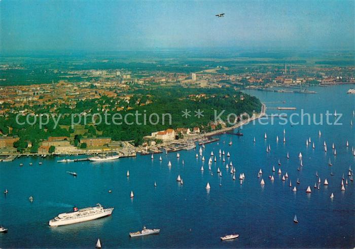 KIEL  CITY Olympiahafen mit Foerde und Faehrschiff Stena Germanica Fliegeraufnah