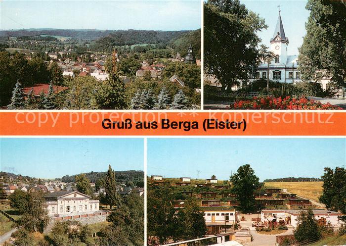 Berga Elster Panorama Rathaus Klubhaus der Freundschaft Naherholungszentrum Albe