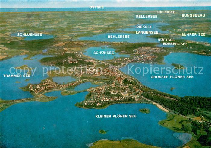 Malente-Gremsmuehlen Holsteinische Seenplatte Fliegeraufnahme