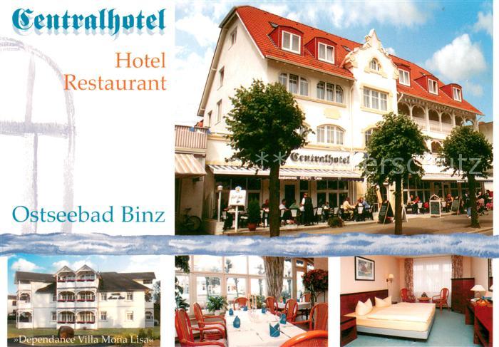 Binz Ruegen Centralhotel Restaurant Gaststube Zimmer Dependance Villa Mona Lisa
