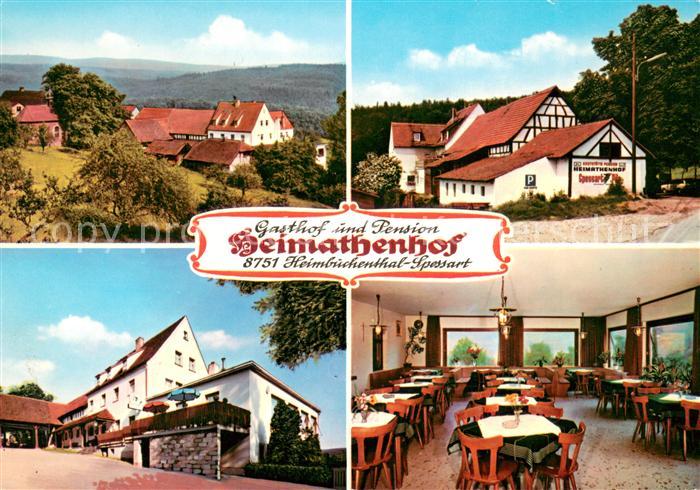 Heimbuchenthal Gasthof Pension Heimathenhof Gastraum