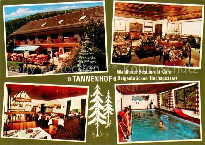 Heigenbruecken Waldhotel Tannenhof Cafe Restaurant Hallenbad