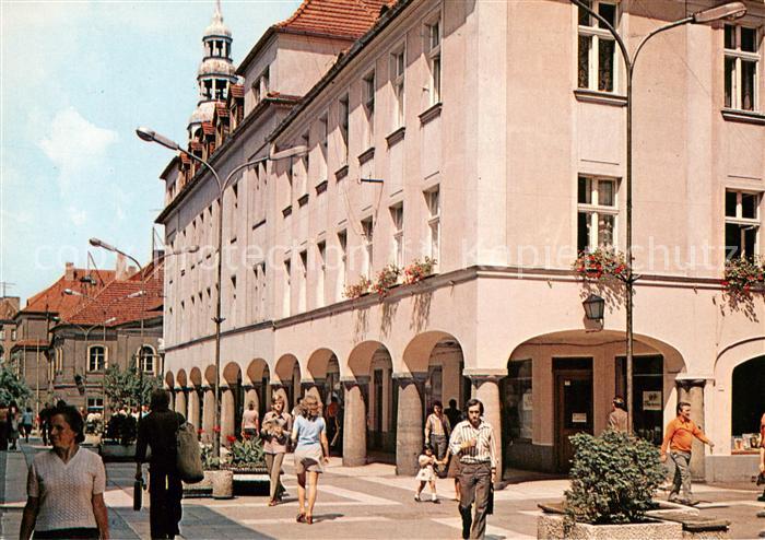 Zielona Gora Kamieniczki z podcieniami przy ulicy Karola Marksa