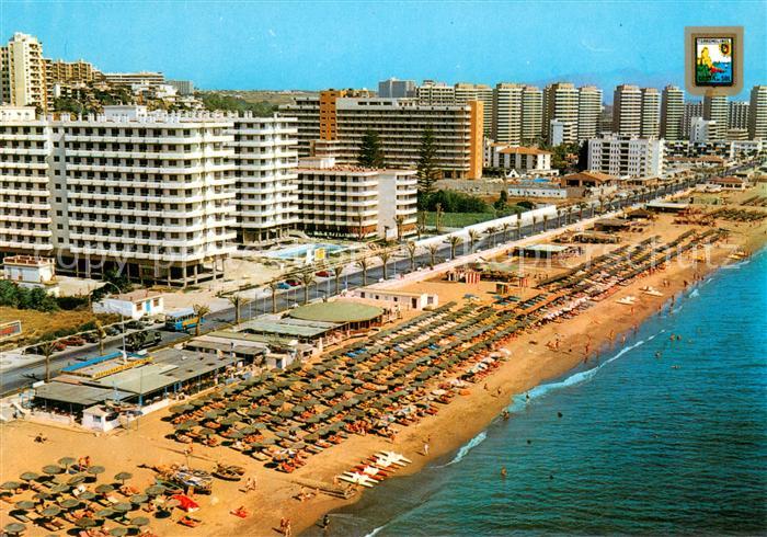 Torremolinos El Bajondillo Playa y paseo Maritimo Fliegeraufnahme