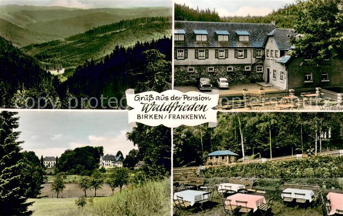 Birken Enchenreuth Pension Waldfrieden Panorama Terrasse