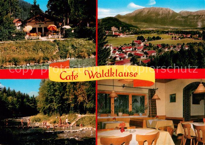 Niederaudorf Cafe Waldklause Gaststube Panorama Flusspartie