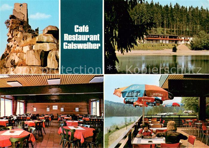 Flossenbuerg Cafe Restaurant Gaisweiher Gaststube Terrasse