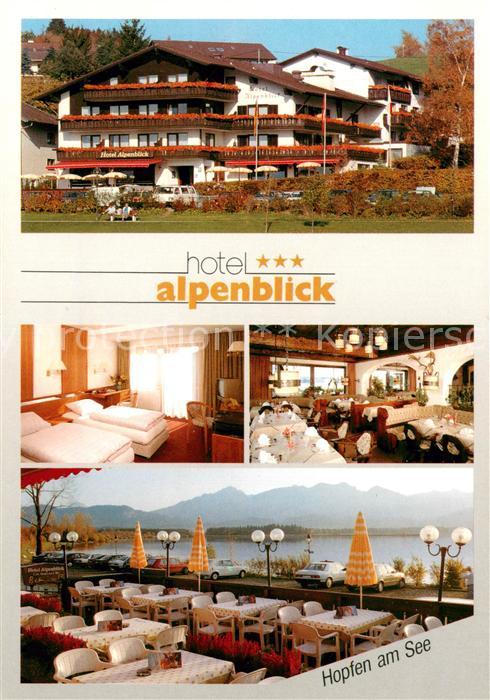 Hopfen See Hotel Alpenblick Gaststube Gaestezimmer Terrase