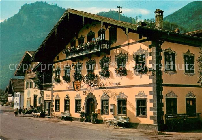 Flintsbach Inn Dorfstrasse mit Gasthaus Schwaiger