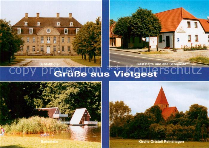 Vietgest Schlosshotel Gaststaette und alte Schmiede Badestelle Kirche OT Reinsha