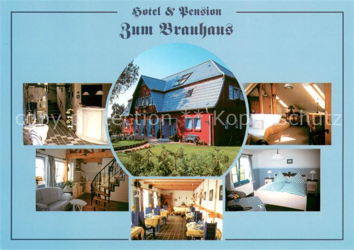 Stralsund Hotel Pension Zum Brauhaus Gaststube Zimmer Treppenaufgang