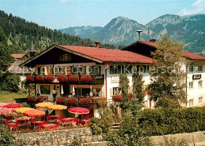 Bruck Bad Hindelang Gasthof Pension Cafe Ostrachwellen