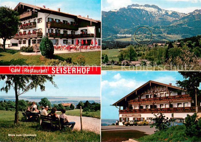 Bernau Chiemsee Cafe Restaurant Seiserhof Chiemseeblick Panorama