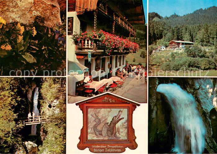 Bayrischzell Althistorische Gaststaette Zum feurigen Tatzlwurm Wasserfaelle