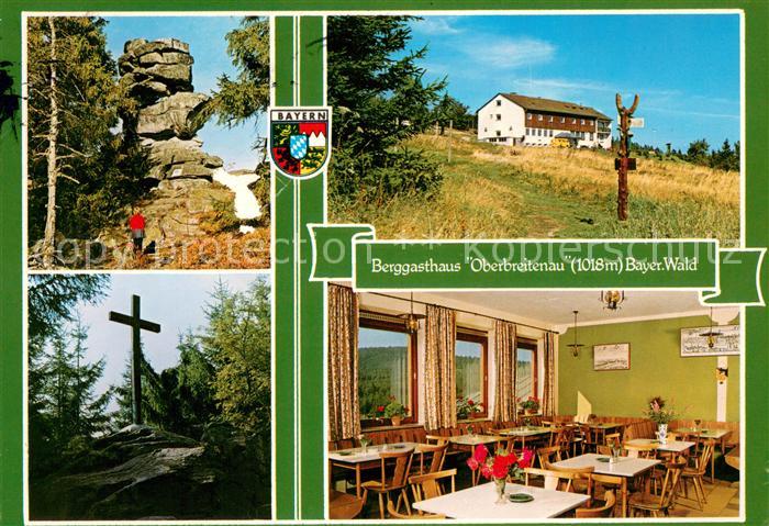 Oberbreitenau Bischofsmais Berggasthaus Oberbreitenau Felsen Kreuz Gastraum