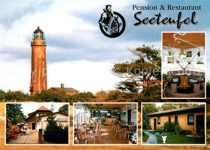 Prerow Ostseebad Pension Restaurant Seeteufel Garten Gastraum Leuchtturm