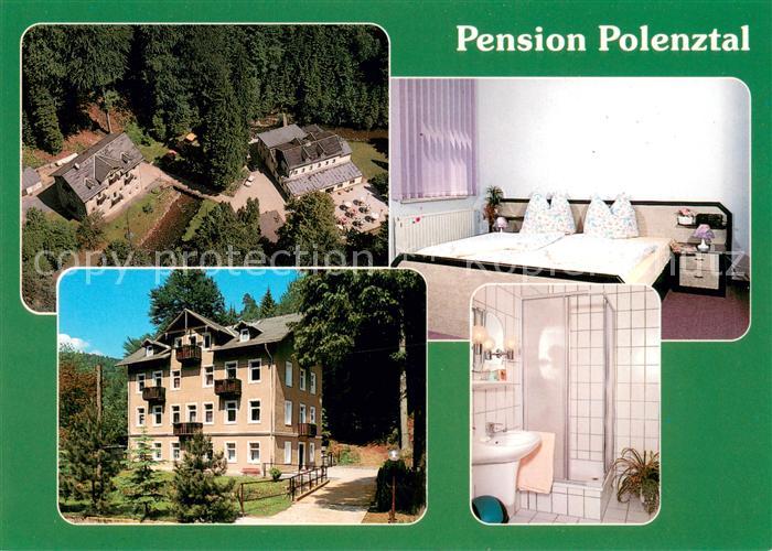 Hohnstein Saechsische Schweiz Pension und Gaststaette Polenztal Fliegeraufnahme