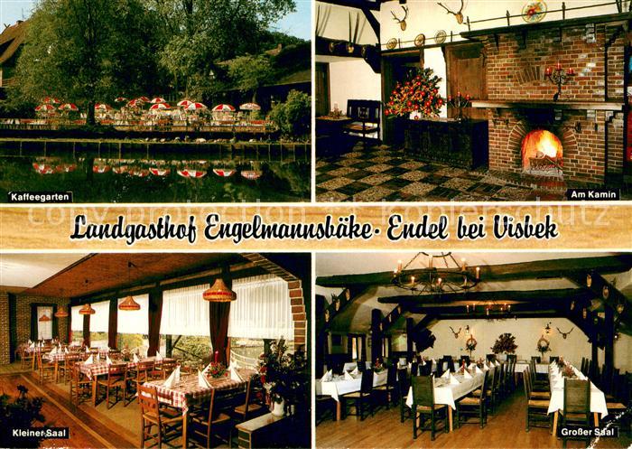 Endel Vechta Landgasthof Ausflugslokal Engelmannsbaeke Kaffeegarten Kamin Saal