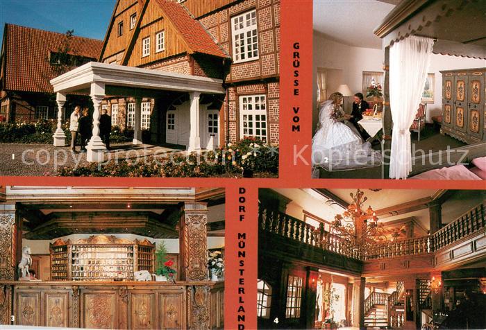 Legden Hotel Dorf Muensterland Hoteleingang Rezeption Hochzeitszimmer Hotelhalle